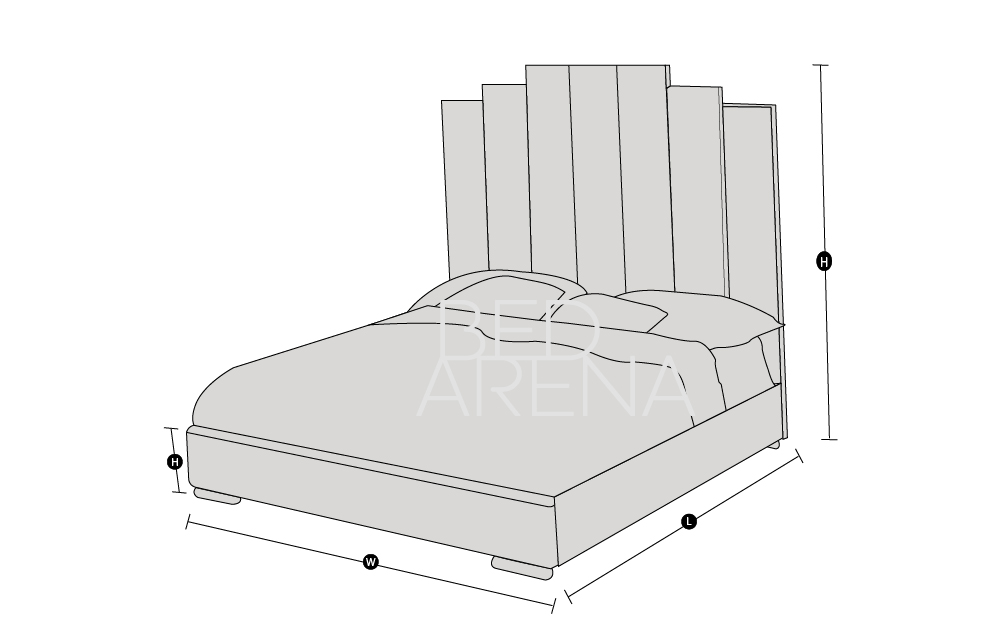 Bed Arena Technical Drawing Buckingham Range